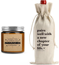 XFW New Chapter Wine Bag Scented Candles Set New Beginnings Gifts for Women Men Good luck Moving Away Coworker Leaving Ideas Funny Retirement Goodbye Going Away Gifts for Coworkers Boss Friends