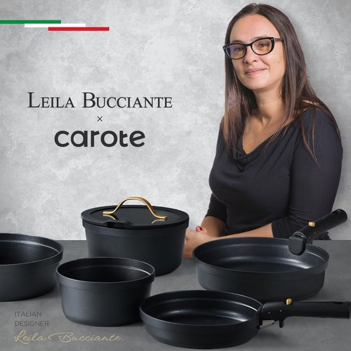 CAROTE 19pcs Pots and Pans Set Non Stick, Nonstick Cookware Set, Dishwasher/Oven/Fridge Safe Pots and Pans, Removable Handle RV Oven Safe Cookware, Induction Kitchen Set, Black