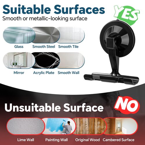 Antimbee Razor Holder for Shower, 2 Pack Suction Cup Hooks, Powerful Shower Shaver Holders Hanging Towel, Loofah, No Damage Wall Hooks, Easy to Install Hanger and Reuse in Bathroom, Kitchen