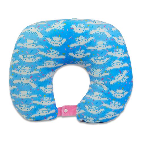 Cinnamoroll Travel Neck Pillow for Kids- Bundle with 13" Cinnamoroll Neck Pillow, Tattoos, Stickers, More | Sanrio Travel Accessories Set for Girls