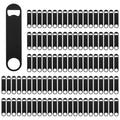 Yugada 100 Pack Flat Beer Bottle Opener 7 inch Stainless Steel Flat Bottle Opener Beer Bottle Openers for Bartender Kitchen Bar Restaurant (Black)