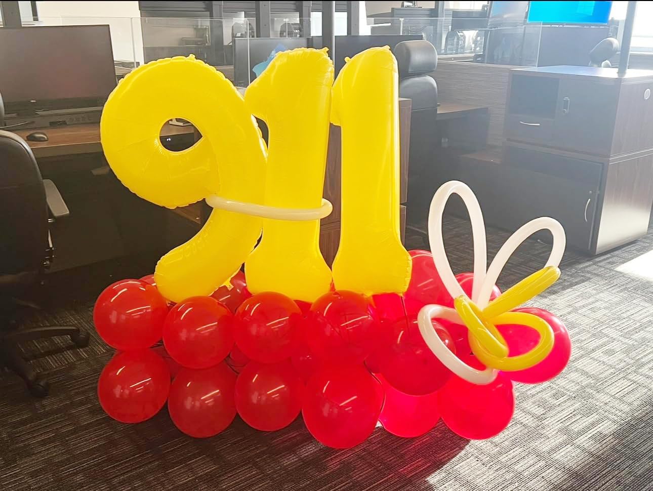 40 Inch Yellow Number 9 Balloon - Perfect for Birthday Parties, Engagements, and Graduations