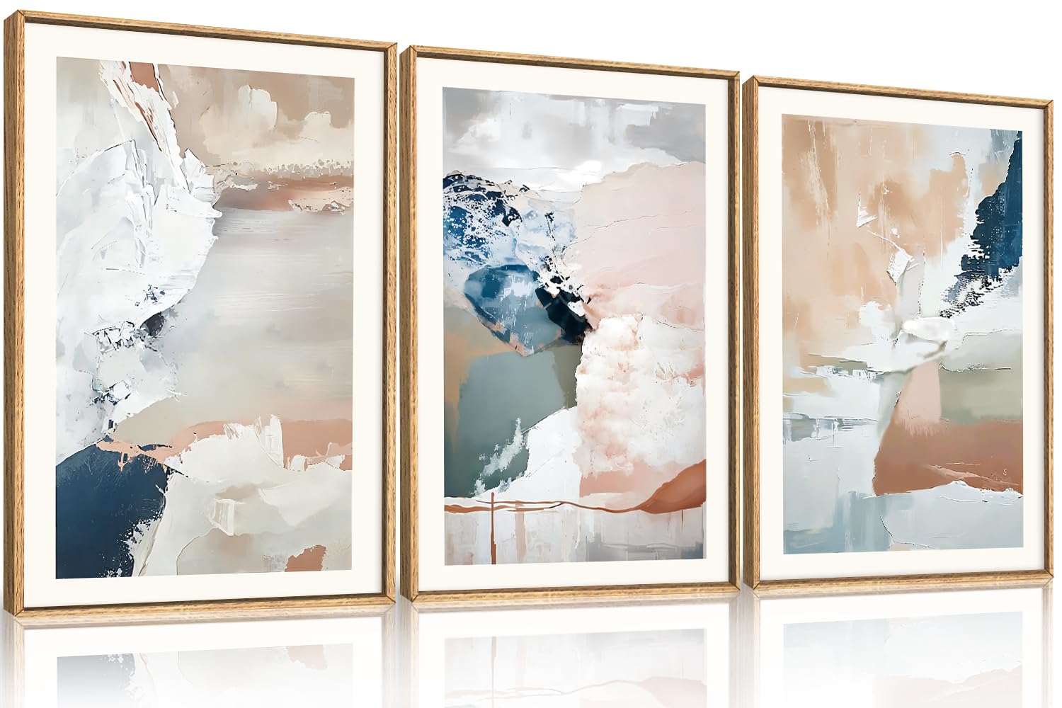 BICERE Large Modern City Moon Framed Canvas Wall Art,Forest Misty Wall Decor,Winter Town Night Wall Painting,Nature Landscape Picture Artwork for Living Room,Bedroom,Dining Room,Office -16"x24"x3
