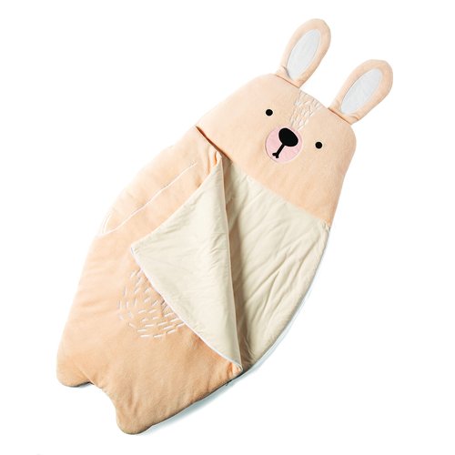 MindWare Oh So Fun! Bunny Sleeping Bag – Child Sleeping Bag for Kids Ages 3 & Up