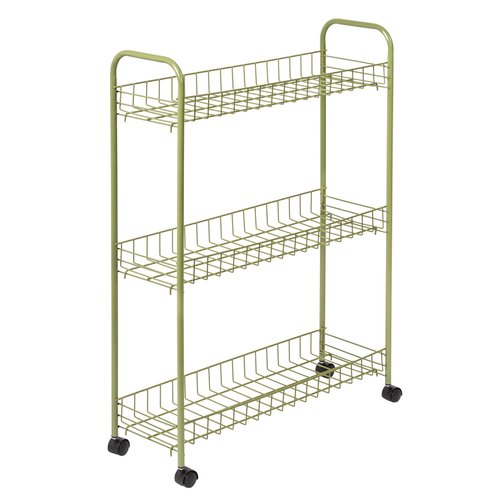 Honey-Can-Do Honey Can Do 3 Tier Rolling Household Cart, Olive CRT-09137 Olive