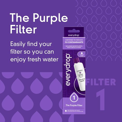 Everydrop by Whirlpool Ice & Water Refrigerator Filter 1 - EDR1RXD1, Single-Pack Replacement Filter