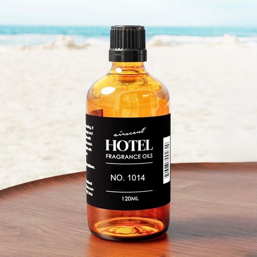 AirScent Hotel Diffuser Oil No. 1014 - Premium Ultrasonic Fragrance Oil - 120 mL Glass Dropper Bottle | Lemon, Bergamot & Sea Breeze