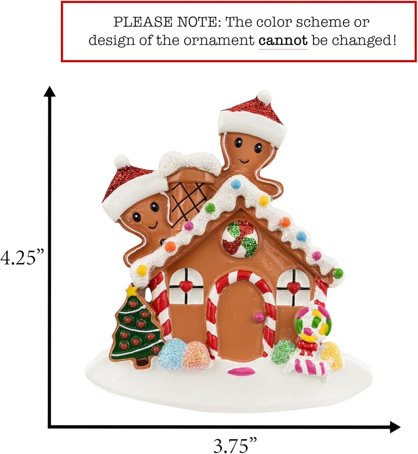 Personalized Gingerbread House Couple Ornament 2025 - Free Customization | Our First Christmas Together Keepsake