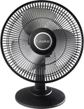 Lasko - 12-Inch Table Fan - Compact & Powerful Cooling Solution in Black
