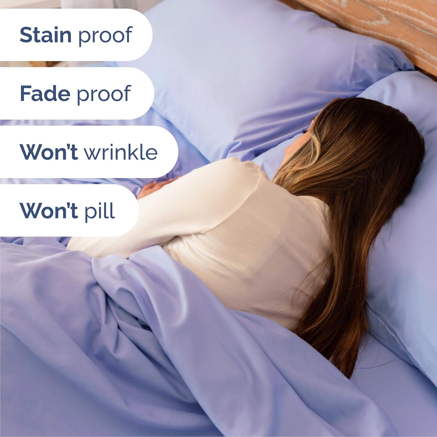 Queen Size Sheet Set by Skiennix - Comfy, Breathable & Cooling Luxury Bedding - Ultra-Soft, Deep Pockets, Wrinkle-Free - Oeko-Tex Certified - Lavender