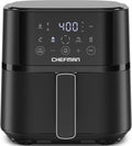 Chefman Air Fryer - 4 QT Compact Air Fryer with Hi-Fry Technology & Touchscreen Controls - Black