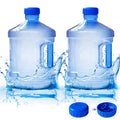 Alaeseje 2 Pieces Round Plastic Water Jug,1 Gallon Water Bottle with Handle and Screw Cap,Large Reusable Leak Proof Bottle for Camping,Outdoor Travel,Gym