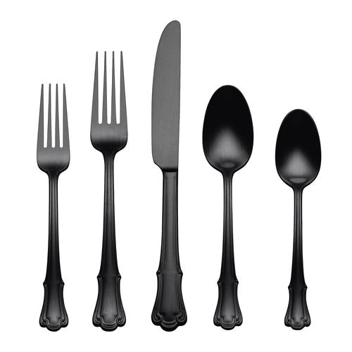 Oneida 896767 James Street Satin Black 20 Piece Flatware Set