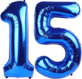 Number 15 Balloon by [Brand Name] - 40 Inch Navy Blue Birthday Decoration for 15th Celebration
