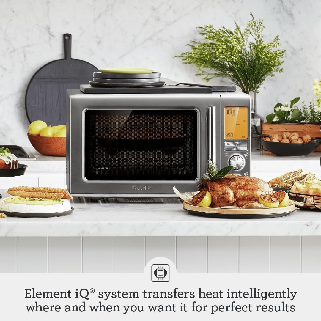 Breville Combi Wave 3-in-1 Microwave - Air Fryer & Convection Oven in Brushed Stainless Steel