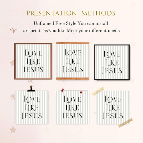 LARTSFRO Coquette Black Bow Wall Art Decor - Inspirational Christian Posters | Set of 4 Unframed 10x10 Inch Pictures for Teen Girls