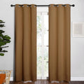 NICETOWN Blackout Curtains - Noise Reducing & Draft Blocking | 84-Inch Length, Gold Brown (2 Panels)