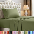 Utopia Bedding Twin Sheet Set - Soft & Breathable Microfiber, 3-Piece Bed Sheets for Twin Size Bed | Oeko-Tex Certified (Olive)