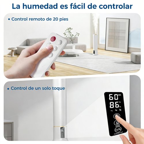 Humidifier Large Room,2.4Gal Cool Mist Humidifiers for Bedroom 9L High Capacity 24dB Quiet Air Humificador fit Removable Water Tank 360° Adjustable, Top Fill & Easy Clean with Remote Control