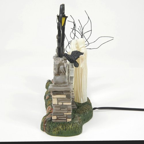 Department 56 Village Collection Accessories Halloween Spiritual Guidance Cemetary Gate Lit Figurine, 6.2 Inch, Multicolor