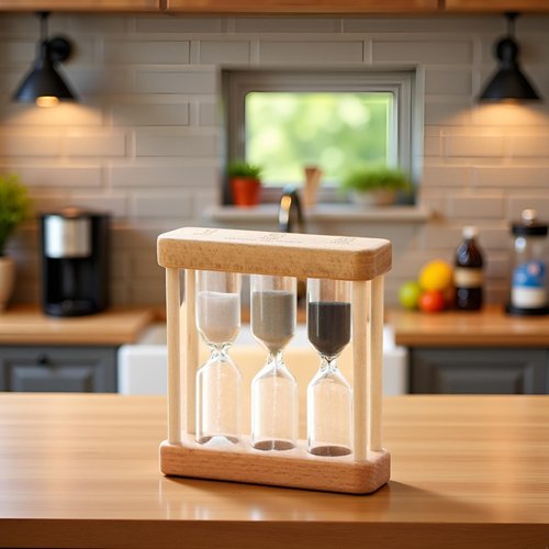 Wooden 1/3/5 Minute Sand Glass Hourglass Timer Clock Home Decor Kitchen Tools Gift for Childern Simple Style Timers