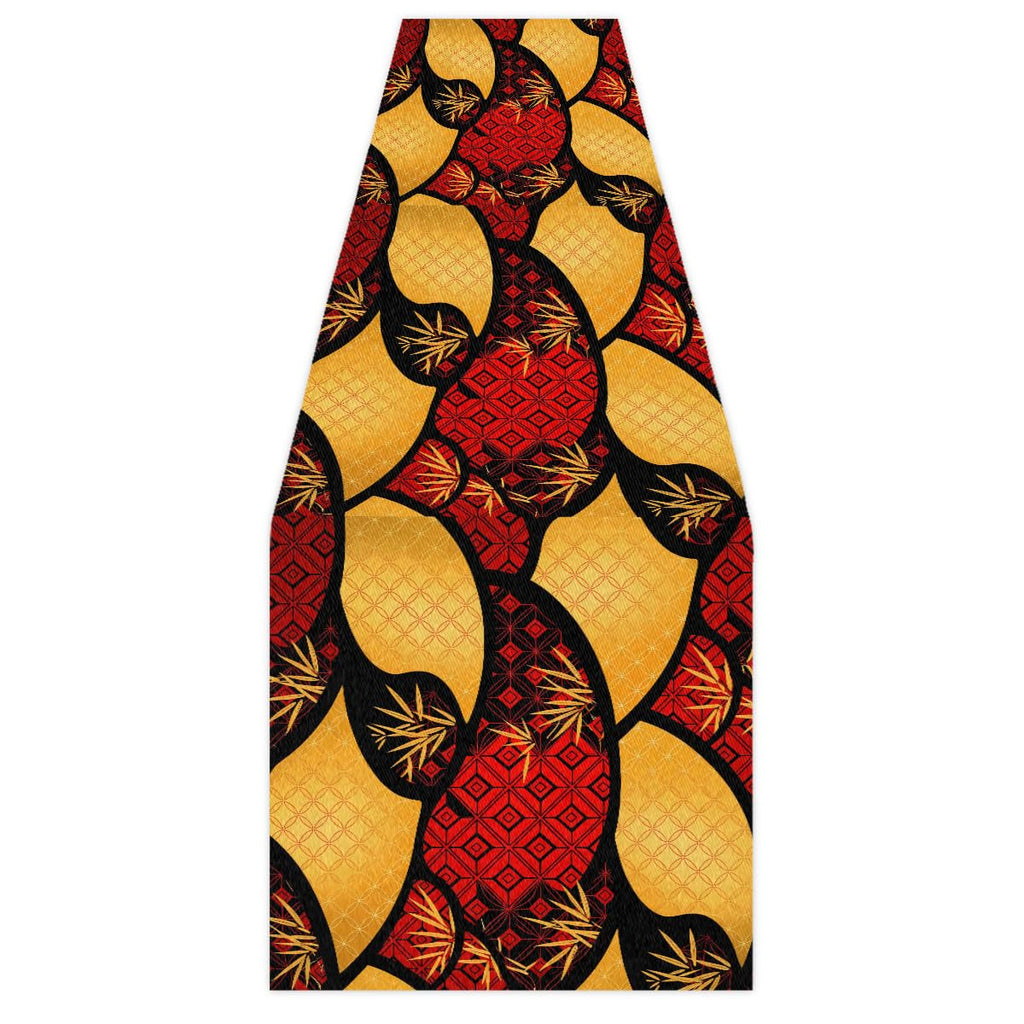AUUXVA Japanese Table Runner 13x90in Red Asian Table Runner for Dining Table Durable Luxury Dresser Scarf Tabletop Cloth for Holiday New Year Japanese Party Decorations Oriental Decor