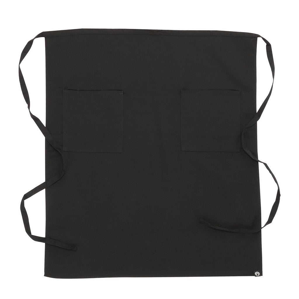 Chef Works Unisex Two Pocket Bistro Apron, Black, One Size