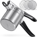 Potato Ricer, Sopito Stainless Steel Potato Masher with 2 Interchangeable Cups for Mashed Potatoes, Heavy Duty Kitchen Gadget for Home Use