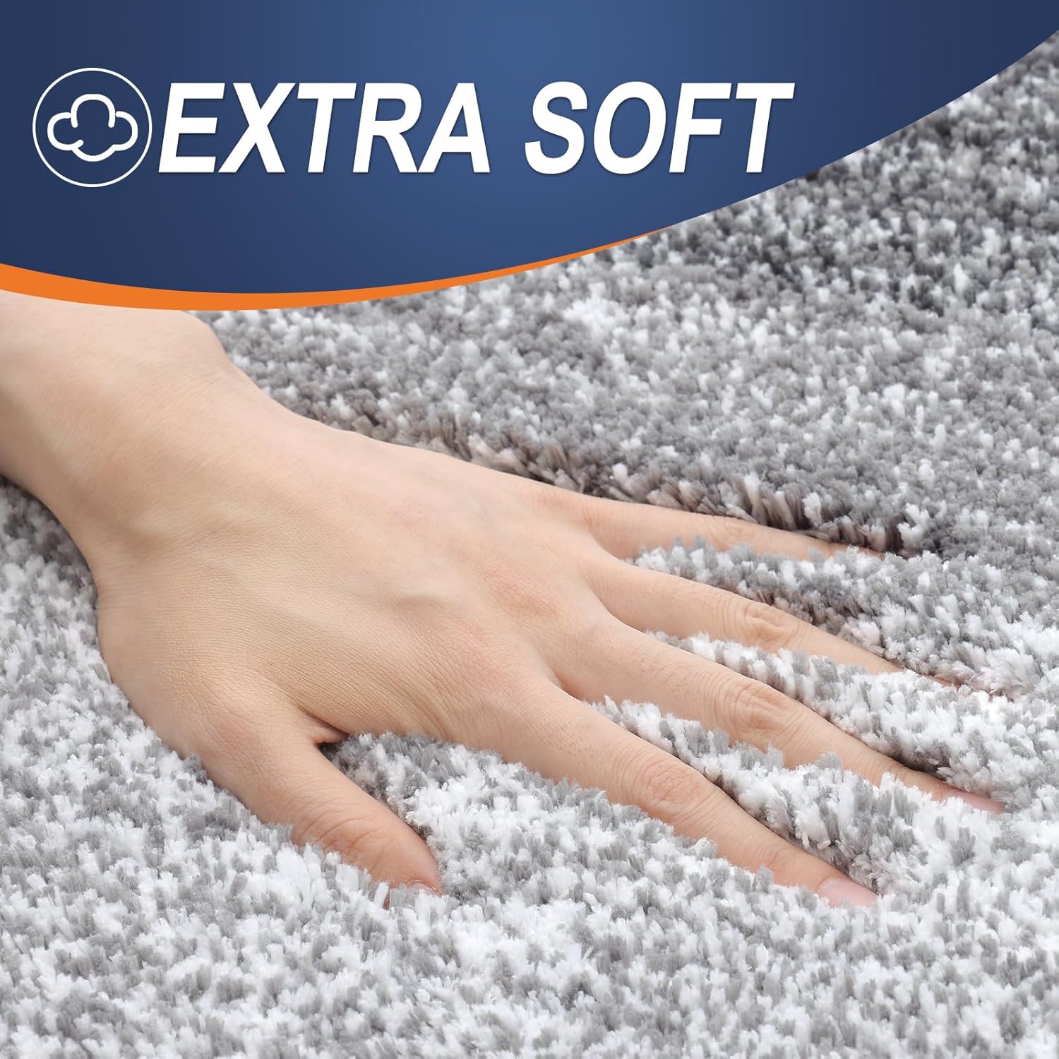OLANLY Ombre Bath Rug Set - Soft & Absorbent 2-Piece Bathroom Rugs in Grey | 30x20 & 24x20 Inches