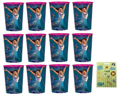 Amscan Encanto Birthday Party Supplies Bundle Pack includes 12 Plastic Reusable Cups