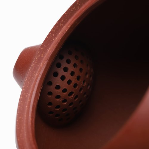 SILINE Fine Yixing Clay Teapot Series,Chinese Genuine Handmade Tea Pot 7.8 Oz with Filter,Infuse Brew Kungfu Tea Maker (Xishi,Yixing Zhuni Red Clay)