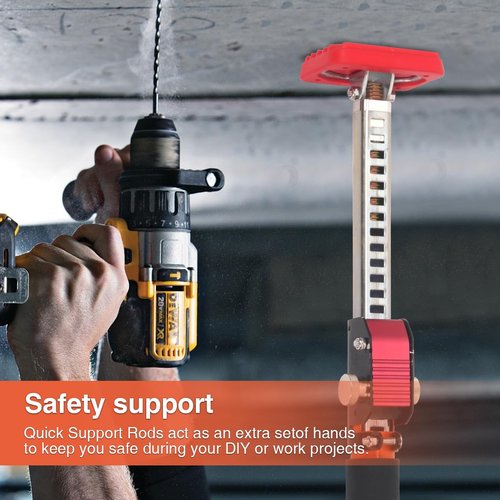 3rd Hand Adjustable Support System, Adjustable Cargo Bar for Pickup Truck Bed, and Drywall - Extends from 35" to 63", 2 Pack Load-Bearing Capacity 264 lb (120 kg)
