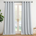 NICETOWN Room Darkening Curtains - Greyish White Drapery Panels, 52" x 90" for Ultimate Light Control