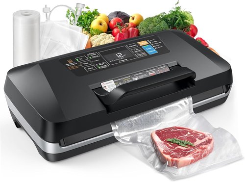 95kPa Food Vacuum Sealer Machine - 230W Automatic Sous Vide Sealer with 10 Preset Modes & Built-in Cutter