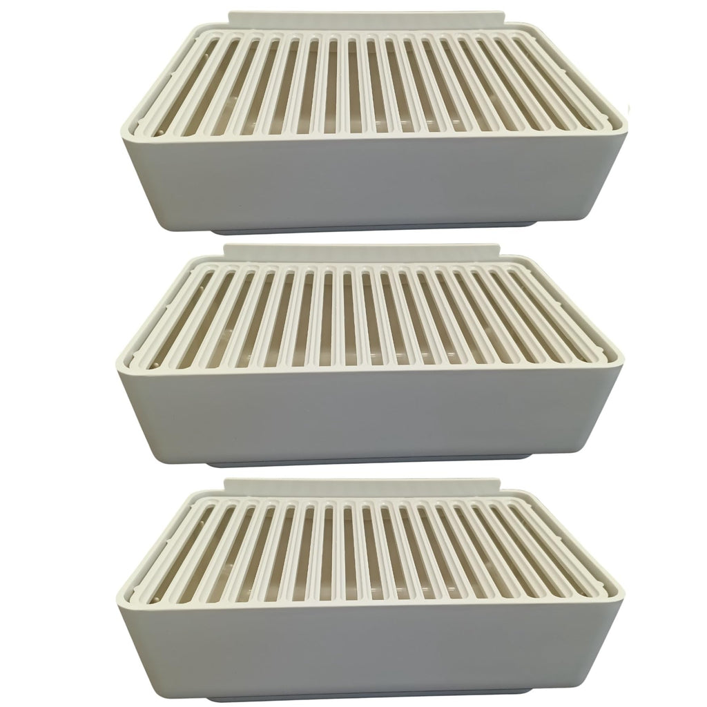 OCS Parts 3-Pack 2231 Drip Pans and 2232 Drip Pan Covers for Crathco Bubblers and Cold Beverage Dispensers | Compatible Replacement for Grindmaster Cecilware 2231 and 2232
