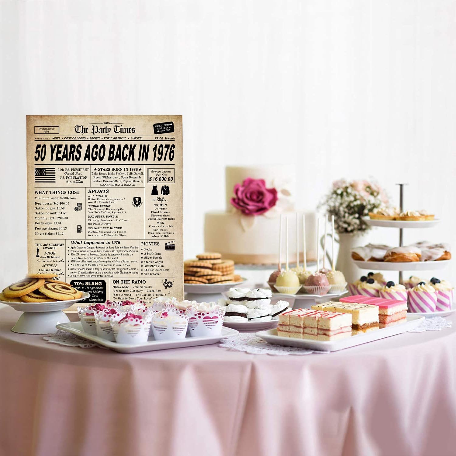 Regine Switzerland 50th Birthday Decorations - Classy Vintage Table Decor & Funny Sign | Gifts for Him or Her