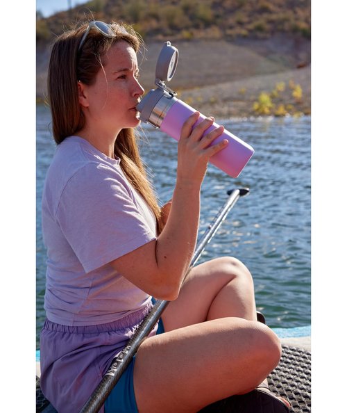 Stanley Quick Flip GO Water Bottle 36 oz | Push Button Lid | Leakproof and Packable for Travel and Sports | Insulated Stainless Steel | BPA-Free | Azure