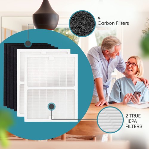 2 Pack Replacement Filters - A - for Idylis Air Purifiers AC-2119, IAP-10-100, IAP-10-150, IAPC-40-140 and Filtrete FAP-C01-A, Part# IAF-H-100A