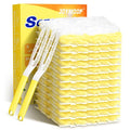 JOYMOOP Disposable Electrostatic Duster for Cleaning, with 2 Handles & 24 Ct Yellow Heavy Duty Refills for Swiffer Feather Duster, Household Cleaning Tool for Electronics, Dusting Furniture, Blinds