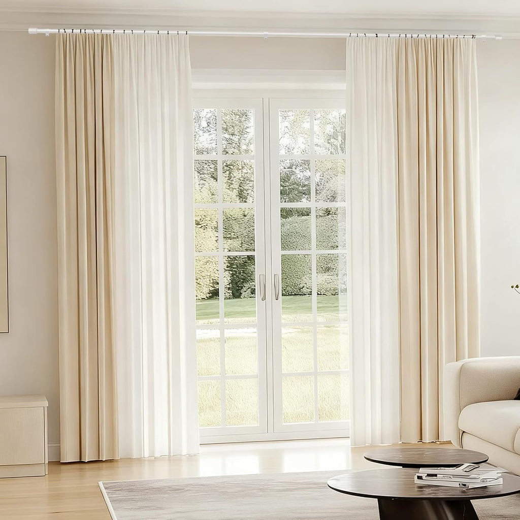 Adjustable 5/8” Diameter Curtain Rods by [Brand Name] | 30-120 Inch for Windows with Brackets