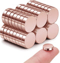 SMARTAKE 45 Pcs Neodymium Refrigerator Magnets - Small Round Multi-Use Magnets for Home, Office & School | Rose Gold