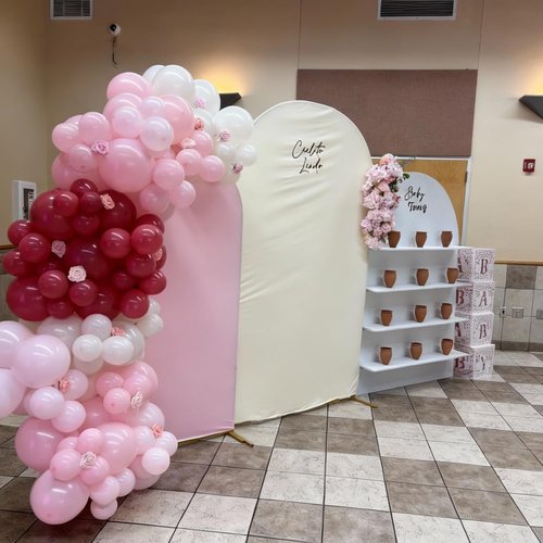 Pink and White Balloons, 60Pcs 12 Inch Dusty Pink Pastel Light Pink Sand White Balloons for Baby Shower Wedding Bridal Shower Birthday Party Decorations