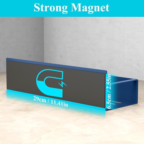 HuggieGems Magnetic Spice Storage Rack - 4 Pack Organizer for Refrigerator & Oven | Royal Blue