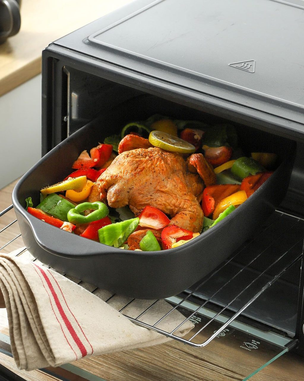 Regine Switzerland Casserole Dish Set - Ceramic Bakeware for Oven | 3 Deep Dishes in Matte Black (0.63/1.8/4 QT)
