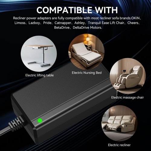 29V2A Power Recliner Power Supply Kit,Replacement Power Cord for Electric Power Recliners, Lift Chairs,Recliner Sofa, and Adjustable Beds Transformer Power Adapter