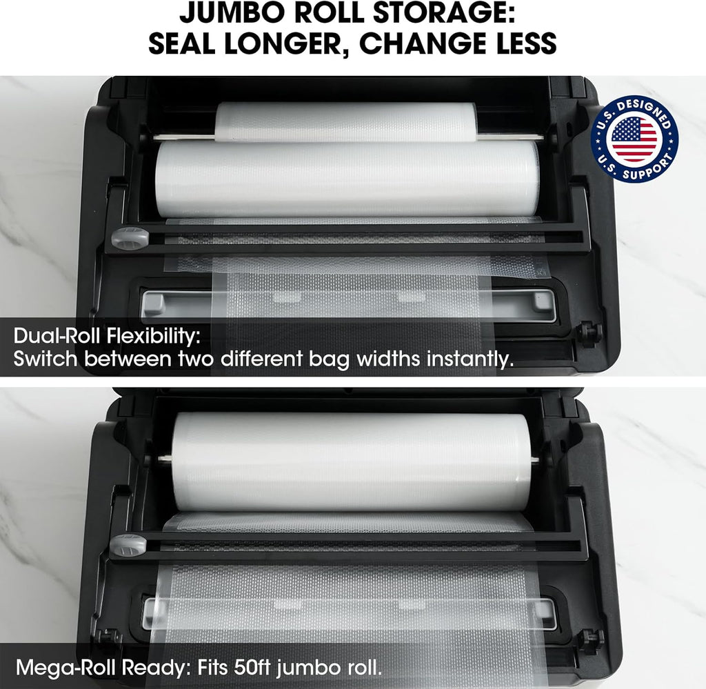 Vesta Precision Vacuum Sealer Machine - Smart Heat Sealing for Liquid & Moist Foods | Includes Cutter & Jar Kit