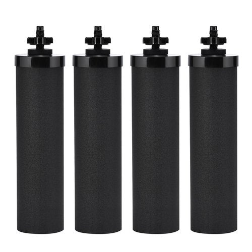 airkitrep Water Filter Replacement for Berkey Water Filter System, 4 Black Elements Activated Carbon Filters, Compatible with Berkey Gravity Water Filtration System, 4 Pack
