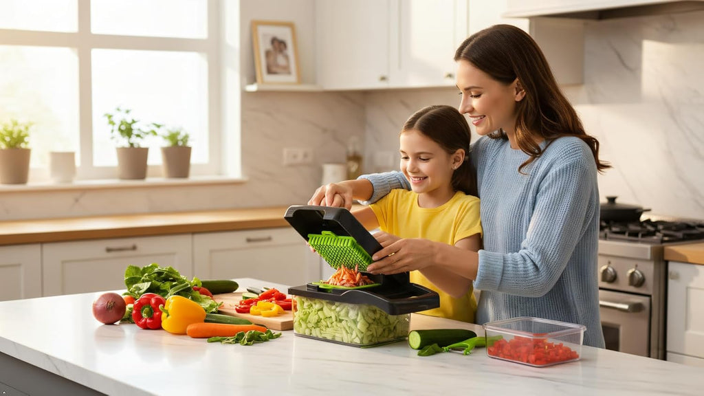 Skiennix Onion Cutter - Multifunctional Vegetable Chopper & Mandoline Slicer | Ideal for Dicing & Grating