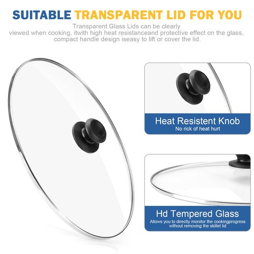 Oval Glass Crock Pot Lid 7 Quart Replacement for Oval lid Crock Pot Slow Cooker SCV700SS and for Hamilton Beach Slow Cooker Lids Replacement 7 Quart 33474G.