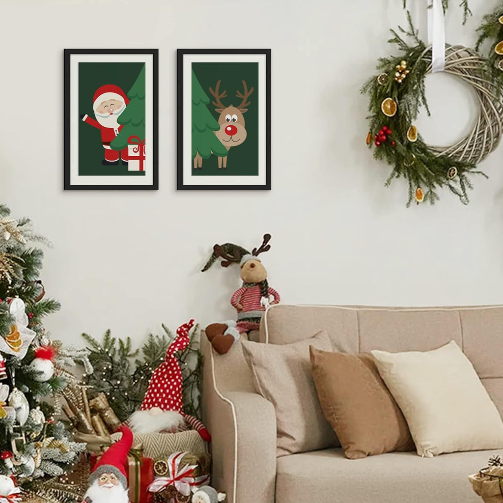 Upsimples 11x17 Picture Frame Set of 5 - Versatile Wall Gallery Frames for 9x15 or 11x17 Photos | Black